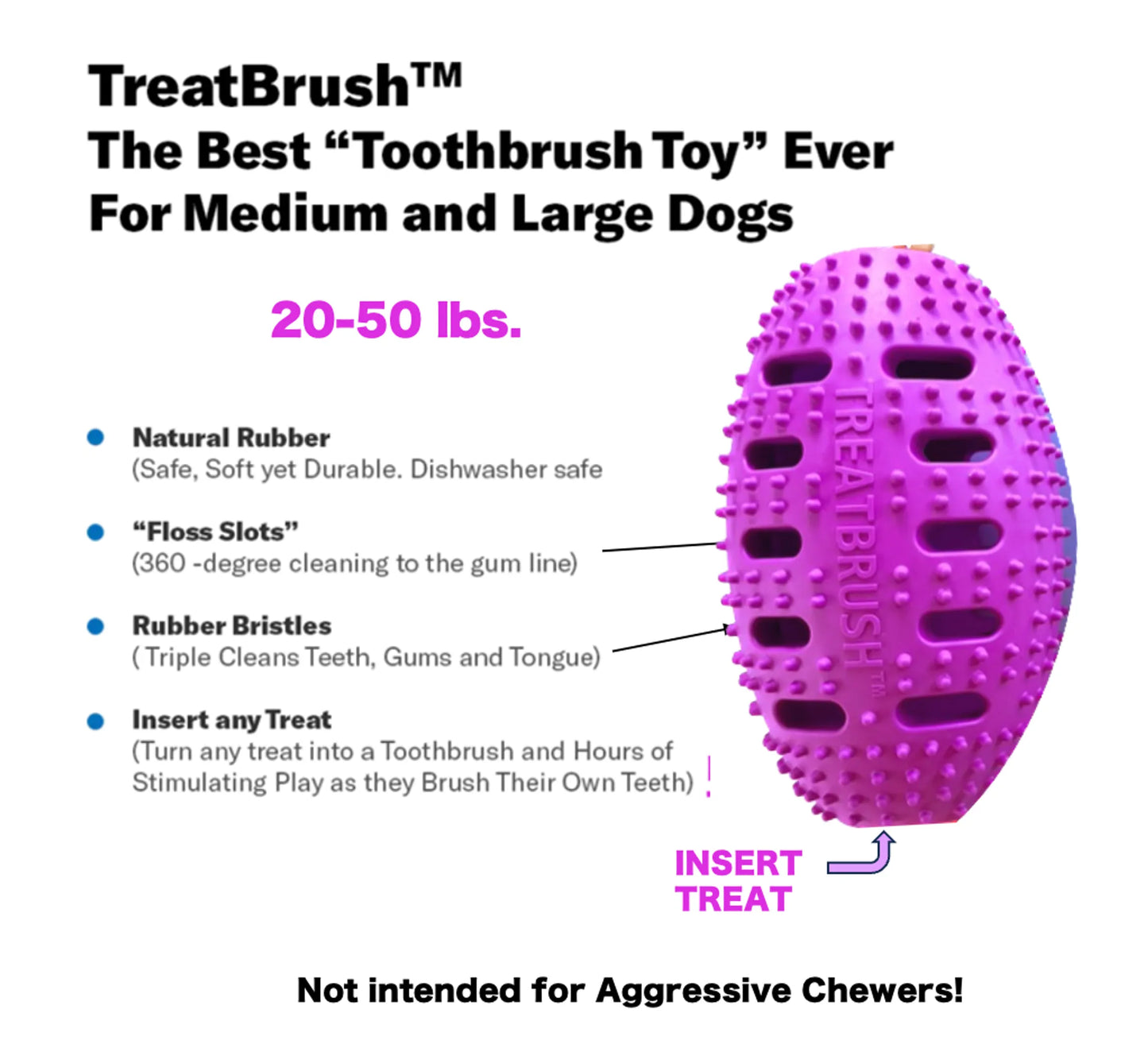 Natural Rubber Football Oral Care Toy by Chewmate