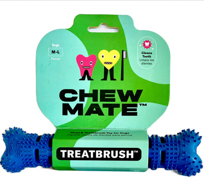 Natural Rubber Bone Toothbrush Toy by Chewmate