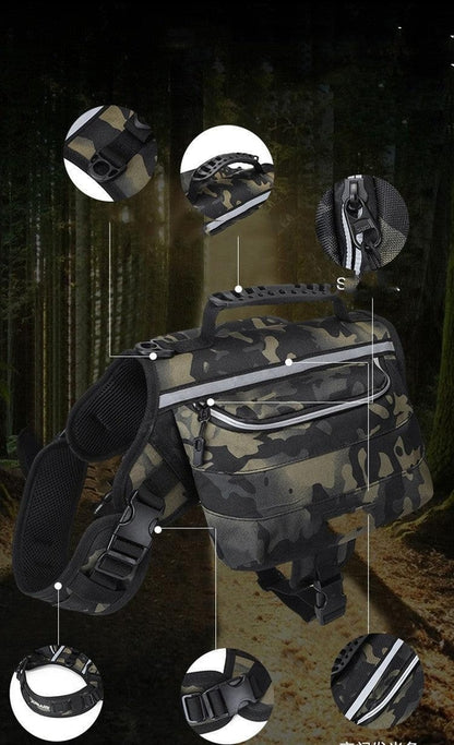 Outdoor Large Dog Backpack For Pets by Titan's Tails & Treats