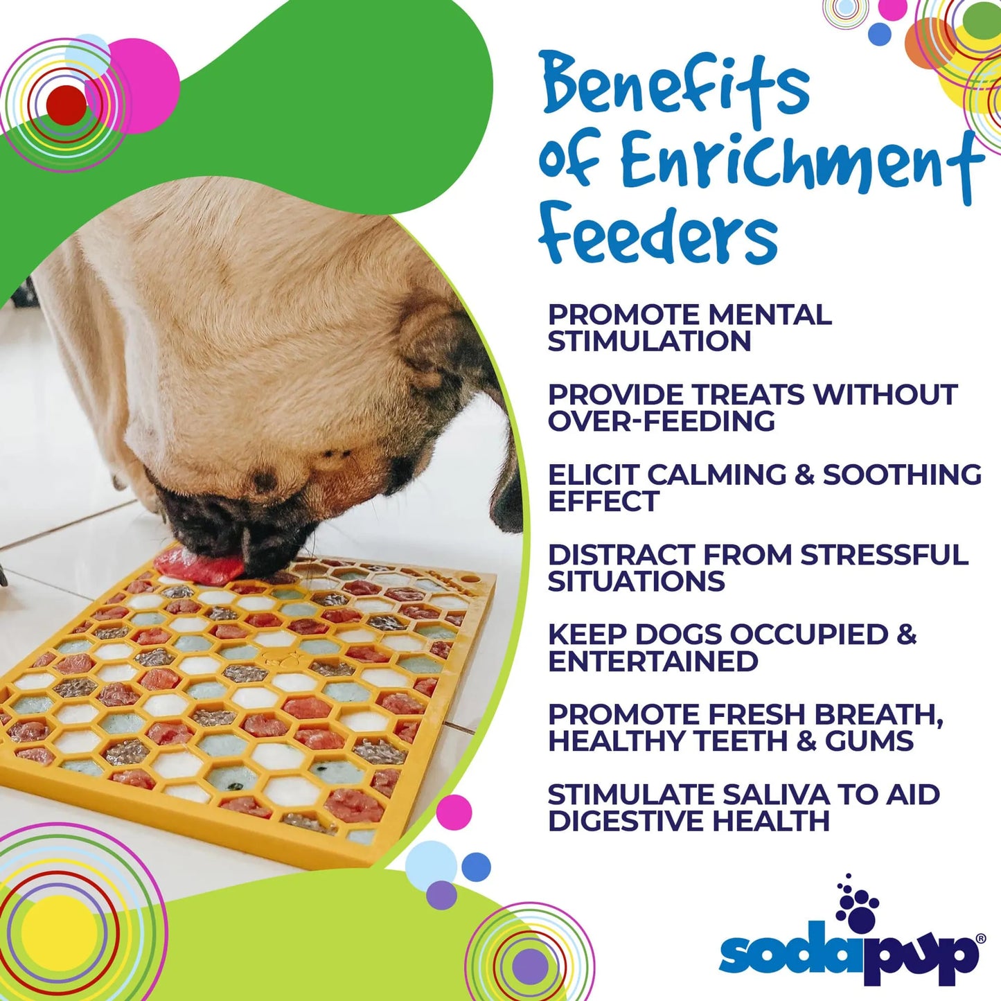 Honeycomb Design Emat Enrichment Lick Mat by SodaPup