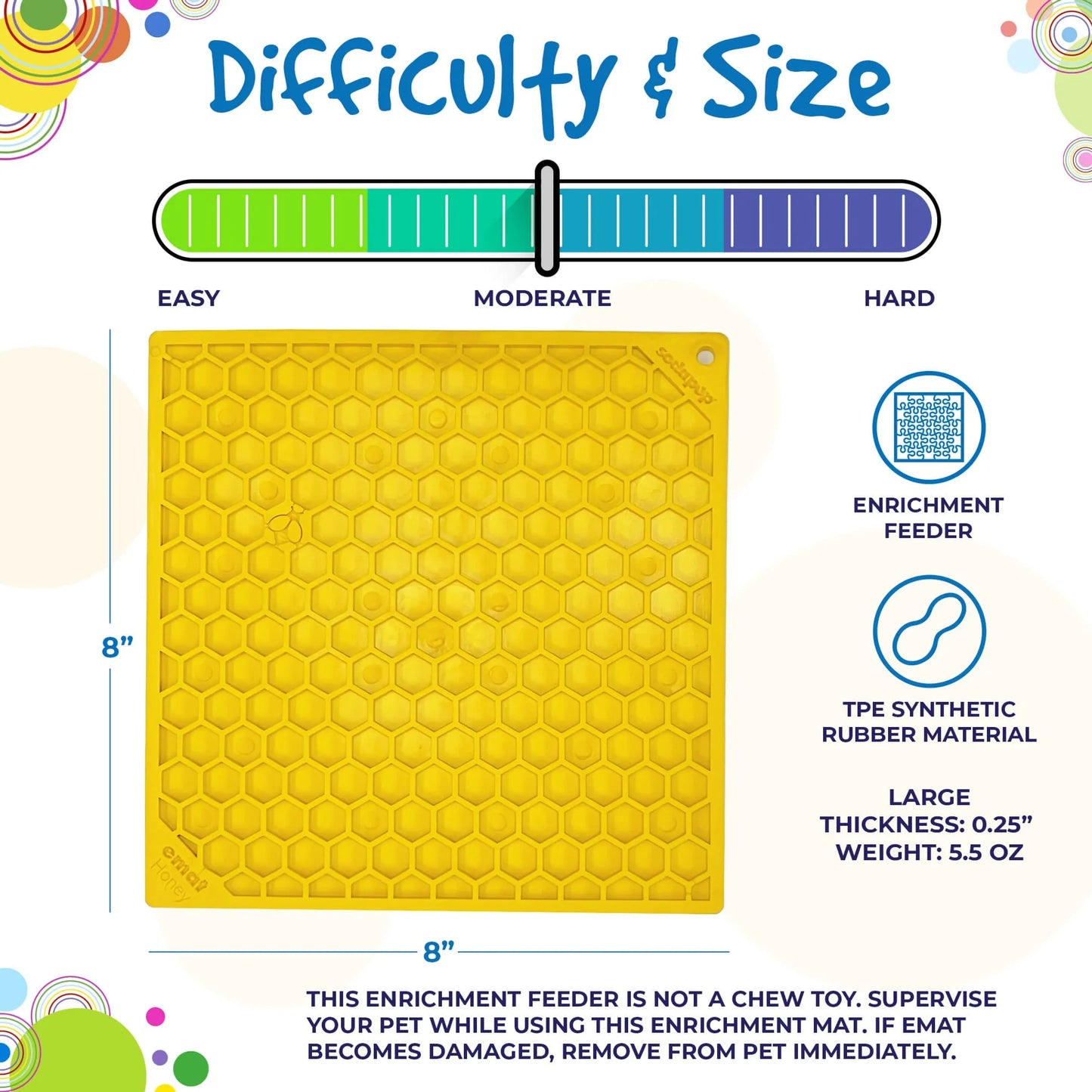Honeycomb Design Emat Enrichment Lick Mat by SodaPup