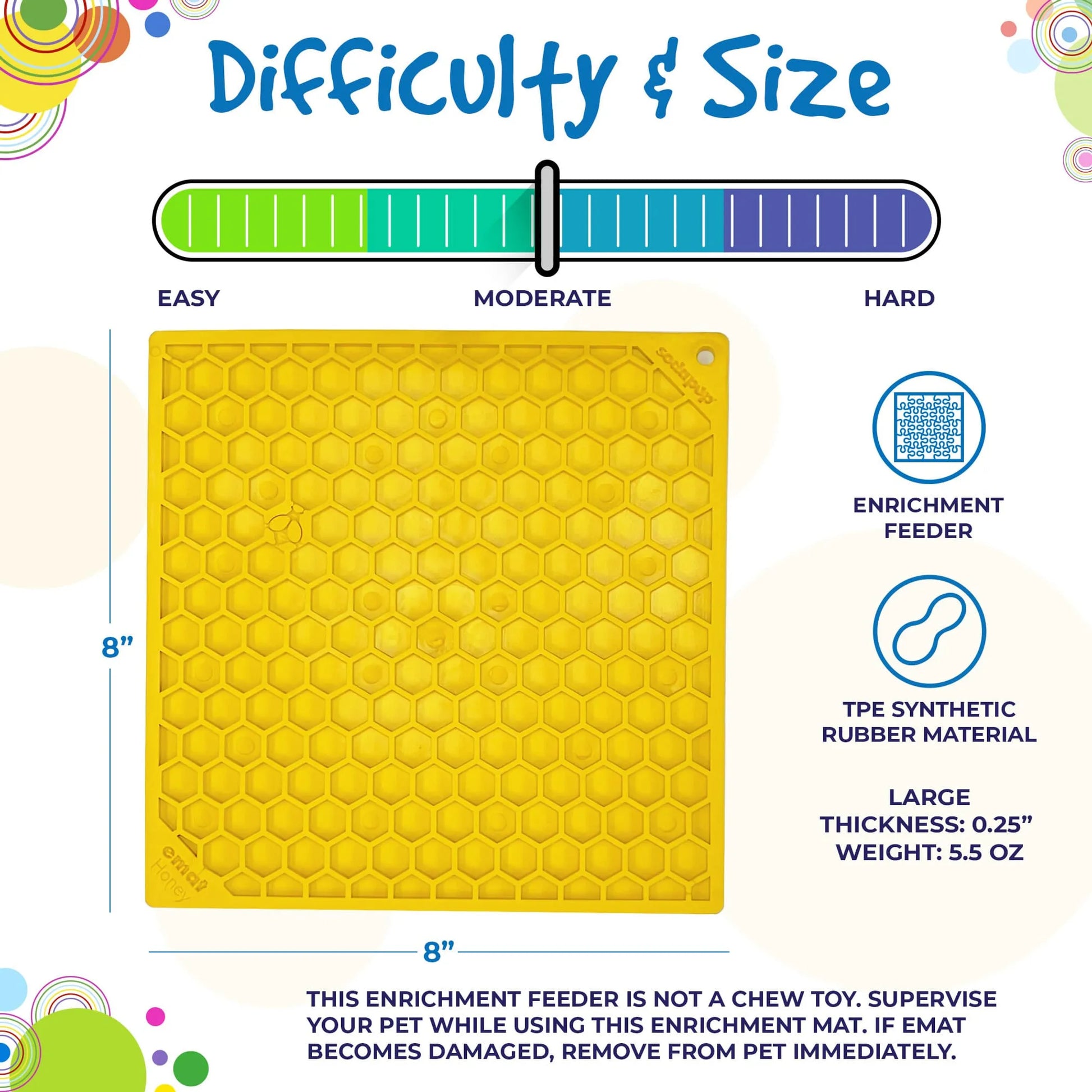 Honeycomb Design Emat Enrichment Lick Mat by SodaPup