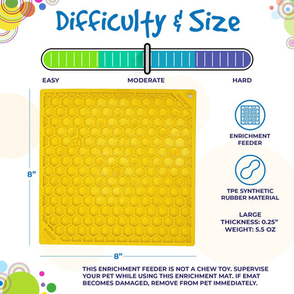 Honeycomb Design Emat Enrichment Lick Mat by SodaPup