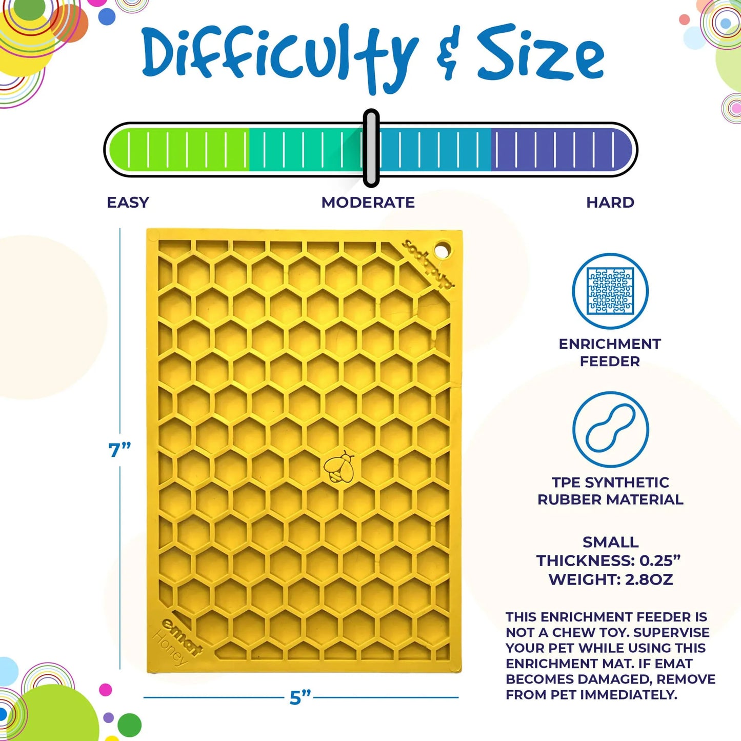Honeycomb Design Emat Enrichment Lick Mat by SodaPup