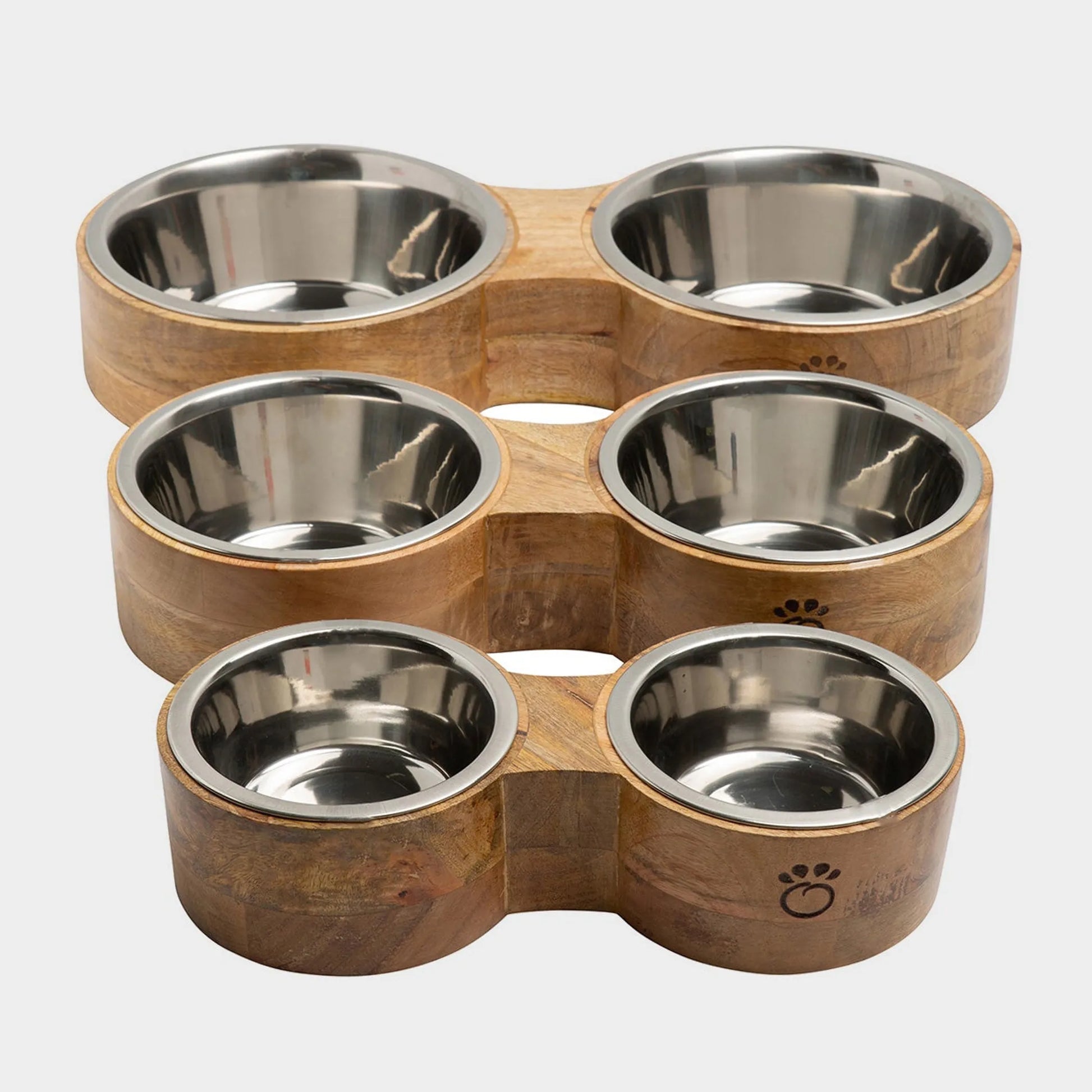 GF Pet Wood & Metal Feeder Double Diner by GF Pet