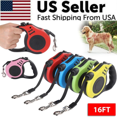 16.5FT Automatic Retractable Dog Leash for Easy Walks by Titan's Tails & Treats