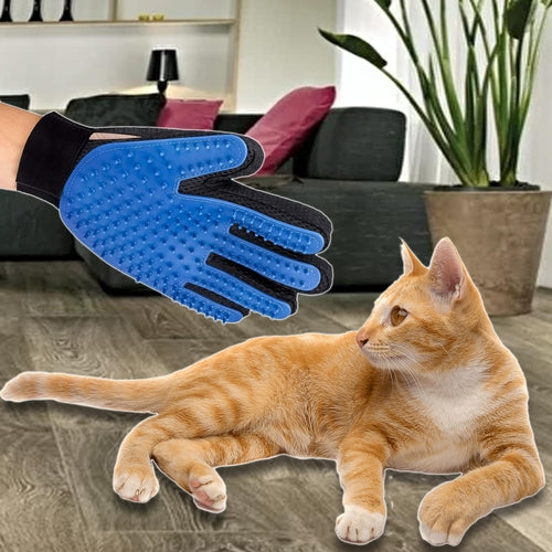 Pet Grooming Gloves Dog Brush Mitts Deshedding Hair Removal Massage by Titan's Tails & Treats