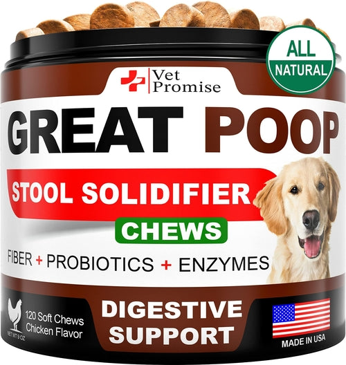 Great Poop Probiotics for Dogs Dog Stool Softener Fiber for Dogs by Titan's Tails & Treats