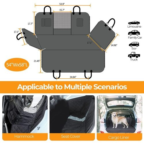 Simple Deluxe Dog Car Seat Cover Back Seat Protector by Titan's Tails & Treats