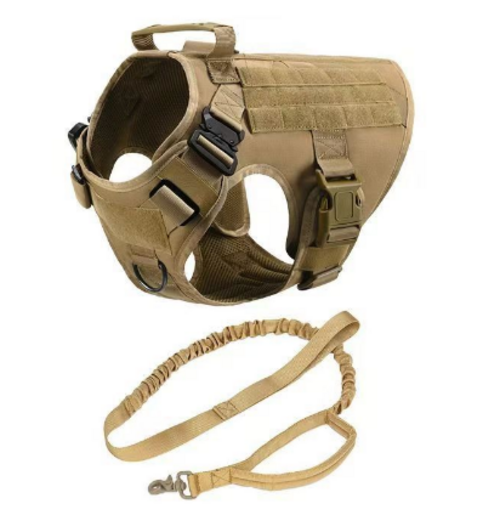 Fast Shipping Military Dog Tactical Harness And Leash Set by Titan's Tails & Treats