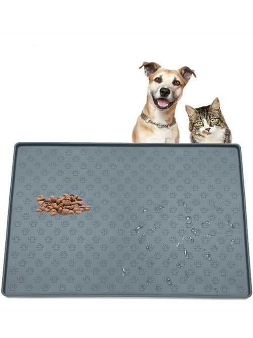 Non-Slip Waterproof Pet Food Mat Silicone Pet Food Drinking Mat by Titan's Tails & Treats