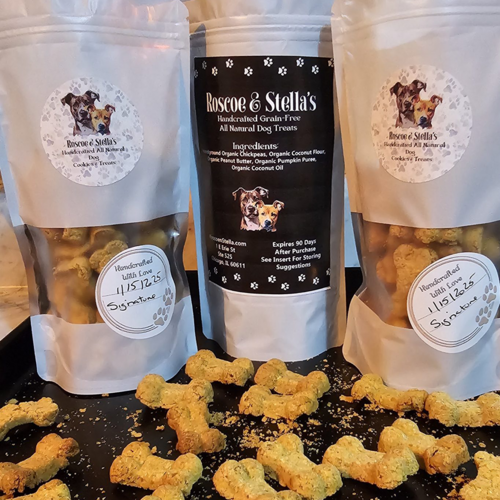 Roscoe And Stellas Grain Free Mini Bone Treats Blueberry by Titan's Tails & Treats