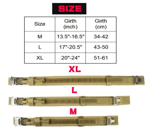 Military Tactical Dog Harness Collar And Leash Set Premium by Titan's Tails & Treats