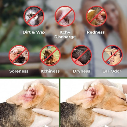 Ear Cleaner Wipes by Arava for Dogs Cats Puppies & Kittens 100 by Titan's Tails & Treats