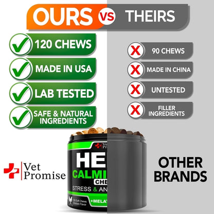 Hemp Calming Chews for Dogs with Anxiety and Stress Dog Calming by Titan's Tails & Treats